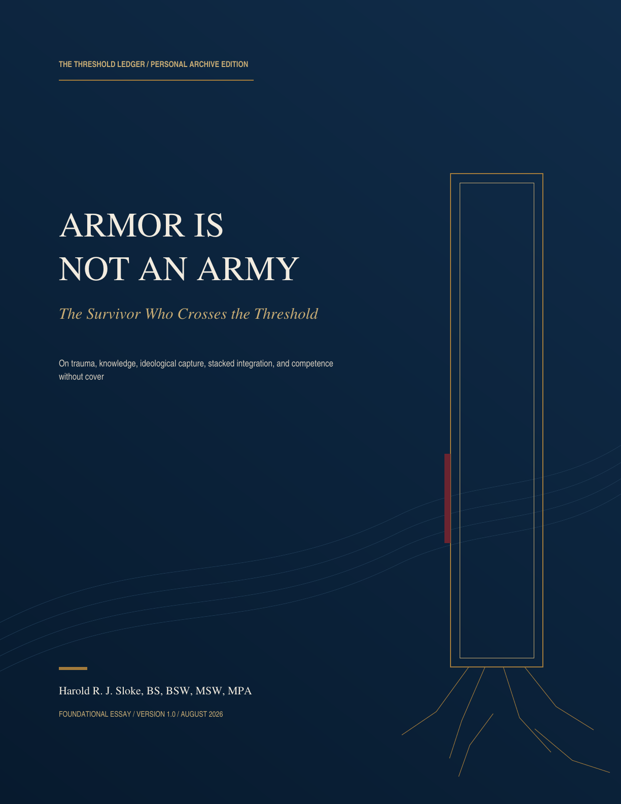 Cover of Armor Is Not an Army: The Survivor Who Crosses the Threshold
