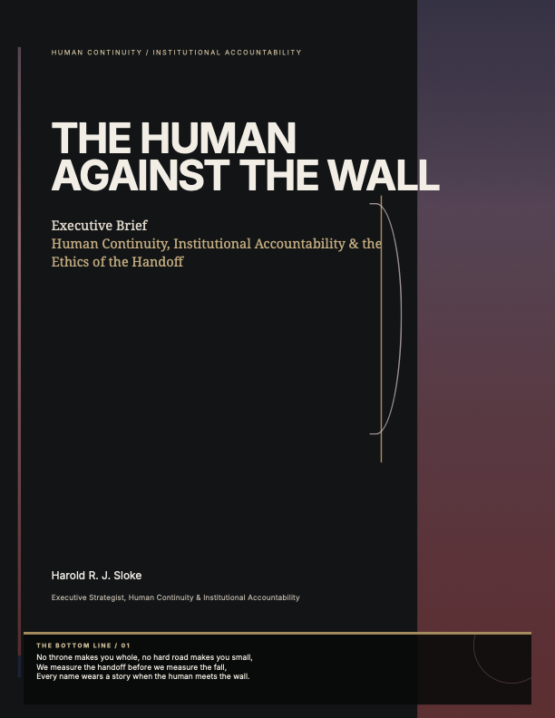 Cover of The Human Against the Wall Executive Brief